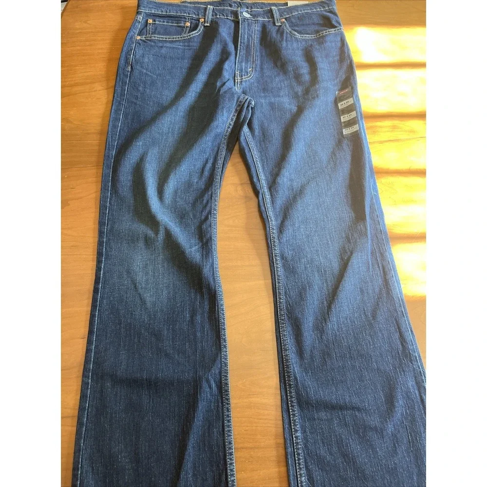 NWT Levi's 527 Slim Bootcut Jeans Men's 36x34 Dark Wash Stretch